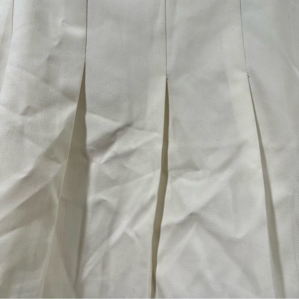 Danielle Bernstein Tennis Skort Stretch Herringbone Twill Vanilla Size 16 - Picture 8 of 10